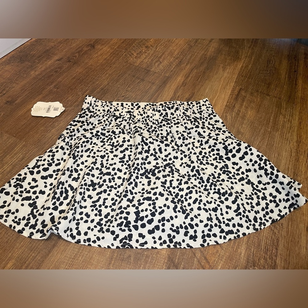Size large skirt skort Altar’d state mini polka dots black and white summer